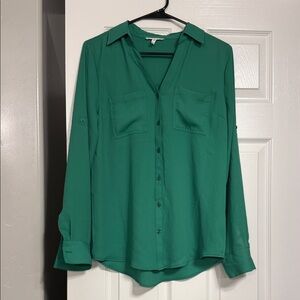Maurices Teal Button-Down Shirt
